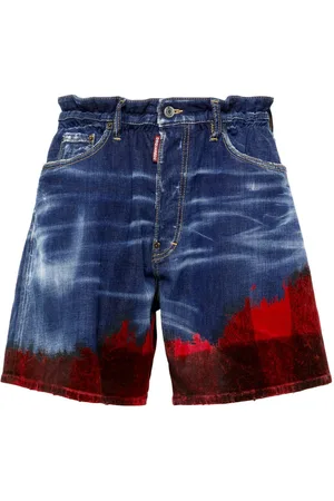 Dsquared2 Karierte Jeans-Shorts