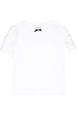 Edward Achour Paris T-Shirt mit gerafften Ärmeln