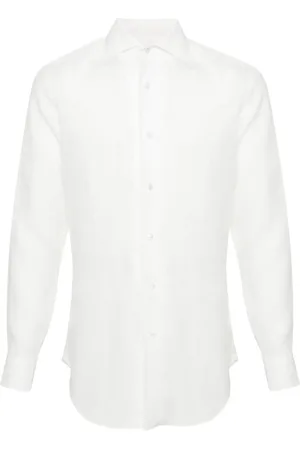 BRIONI Leinenhemd mit klassischem Kragen