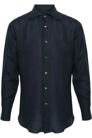 BRIONI Leinenhemd mit klassischem Kragen