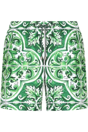 Dolce & Gabbana Badeshorts mit Majolica-Print