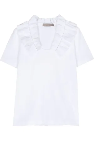D.EXTERIOR T-Shirt mit Rüschenkragen
