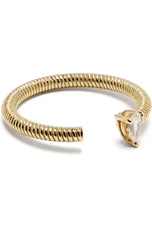 LEANDRA BAGS Offener 18kt Cabo Gelbgoldring mit Birne