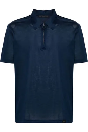 LOW BRAND Poloshirt aus Pikee mit Reißverschluss