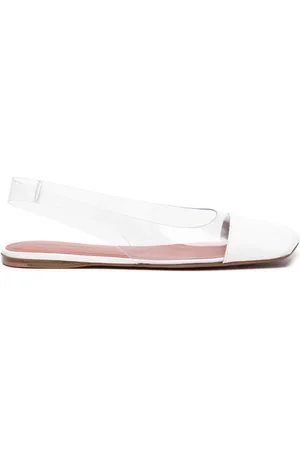 Amina Muaddi Transparente Slingback-Ballerinas