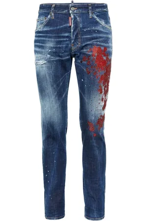 Dsquared2 Skinny-Jeans mit Farbklecks-Print