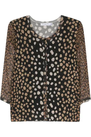 Dior 2000s Cardigan mit Leoparden-Print