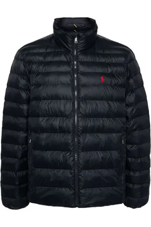 Ralph Lauren Gefütterte Jacke mit Polo Pony-Stickerei
