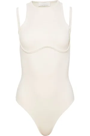 FLEUR DU MAL Gerippter Body mit Riemen