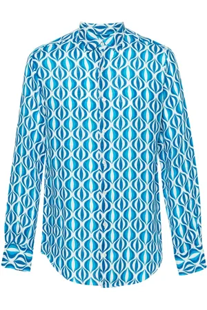 PENINSULA SWIMWEAR Leinenhemd mit geometrischem Print