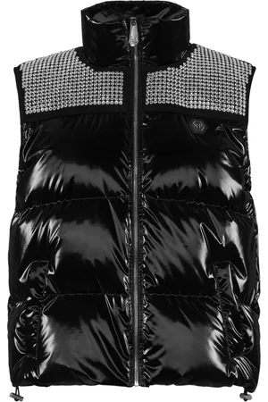 Philipp Plein Gefütterte Weste mit Kristallen