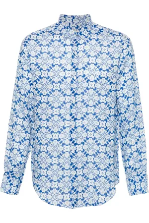 PENINSULA SWIMWEAR Leinenhemd mit Blumen-Print