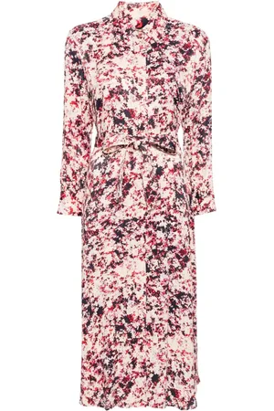 HUGO BOSS Minikleid aus Satin mit Blumen-Print