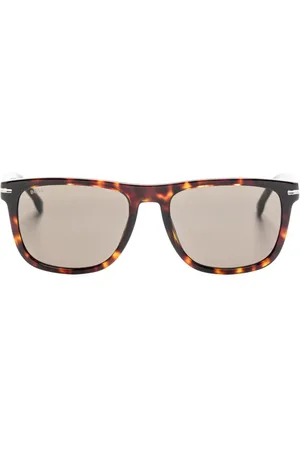 HUGO BOSS Eckige Sonnenbrille in Schildpattoptik