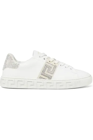VERSACE Greca Crystal Sneakers aus Leder