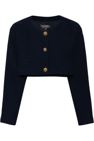CHANEL 1990s Cropped-Jacke aus Bouclé