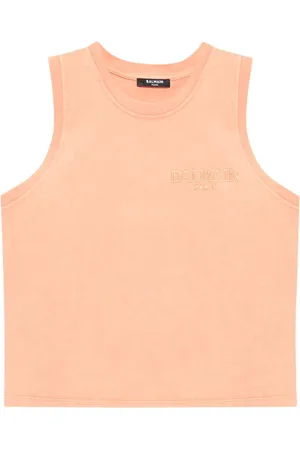 Balmain Trägershirt mit Logo-Stickerei