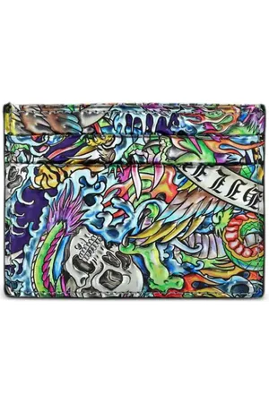 Philipp Plein Kartenetui mit Tattoo-Print