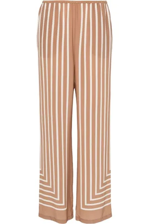 Totême Palazzohose aus Seide mit Blumen-Print