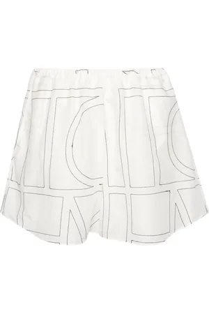 Totême Shorts mit Monogramm-Stickerei