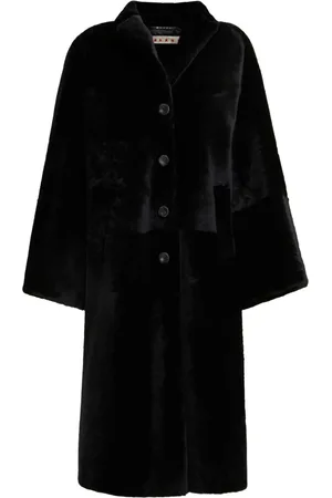 Marni Einreihiger Mantel aus Faux Fur