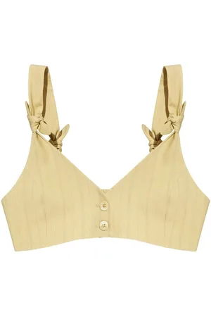 Ganni Cropped-Top mit Knoten