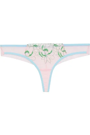Dora Larsen Tanga mit blumiger Stickerei
