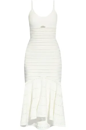 Victoria Beckham Midikleid mit Lochstrickmuster