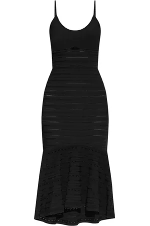 Victoria Beckham Midikleid mit Lochstrickmuster