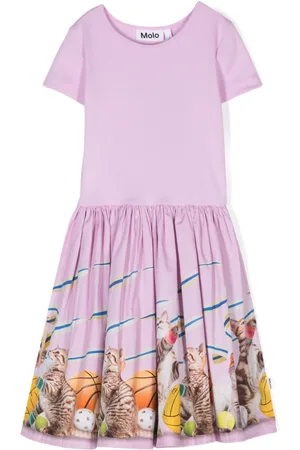 Molo Cissa Kleid mit Katzen-Print
