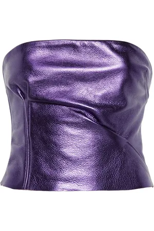 LAQUAN SMITH Ledertop im Bustier-Style