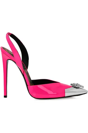 Philipp Plein Slingback-Pumps mit Diamantenbrosche