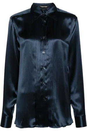 Tom Ford Seidenbluse mit Biesenfalten
