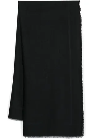 Elisabetta Franchi Ausgefranster Schal mit Jacquard-Logo