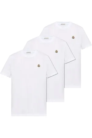 Moncler T-Shirt mit Logo-Applikation (3er-Set)