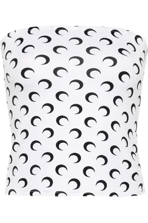 Marine Serre Schlauchtop mit Crescent Moon-Print