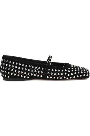 Amina Muaddi Verzierte Anne Ballerinas
