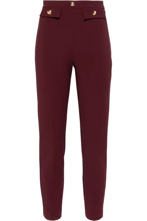 Elisabetta Franchi Gerade Hose mit Logo-Niete