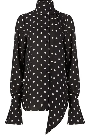 Nina Ricci Gepunktetes Hemd mit Schluppe