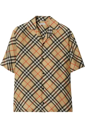 Burberry Seidenhemd mit Nova Check