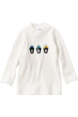 Familiar Gerippter Pullover mit Applikation