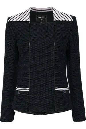CHANEL 2001 Tweed-Jacke mit Reißverschluss
