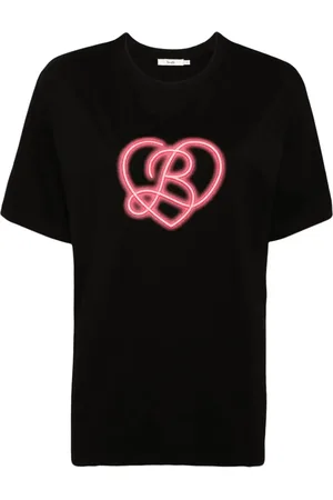 B+AB T-Shirt mit Logo-Print