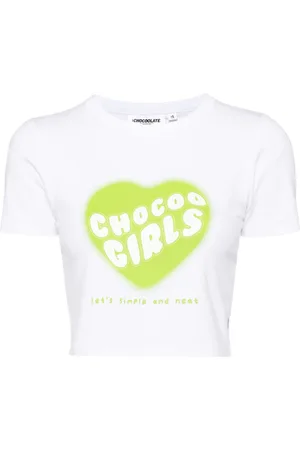 Chocoolate Cropped-T-Shirt mit Print