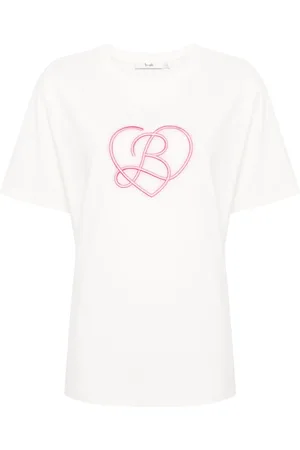 B+AB T-Shirt mit Logo-Print