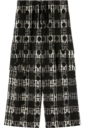 Palm Angels Weite Hose aus Monogramm-Jacquard