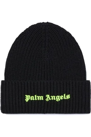Palm Angels Gerippte Beanie mit Logo-Stickerei