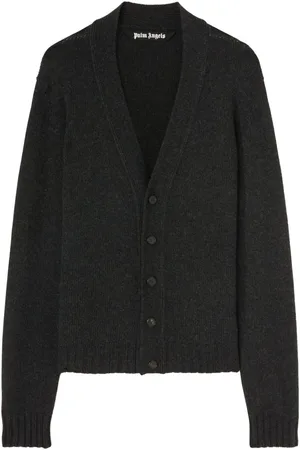 Palm Angels Cardigan mit Intarsien-Logo