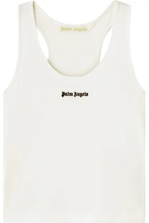Palm Angels Geripptes Trägershirt mit Logo