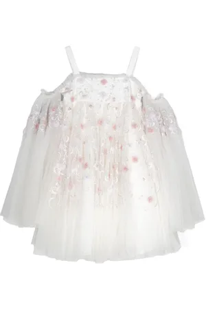 Maison Ava Besticktes Tüllkleid mit Perlen